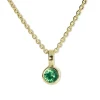 Triangel Anhänger 585 Gelbgold Tsavorit 3,5 mm fac