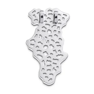 Triangel Anhänger Dots Stencil Silber 42x20 mm