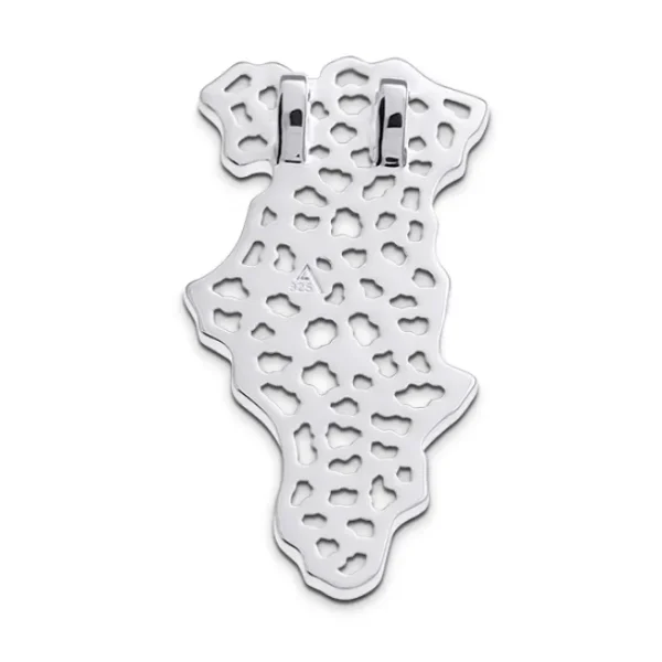 Triangel Anhänger Dots Stencil Silber 42x20 mm