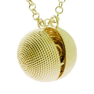 Triangel Anhänger Dots Wunschkugel 16mm si Gold-plattiert