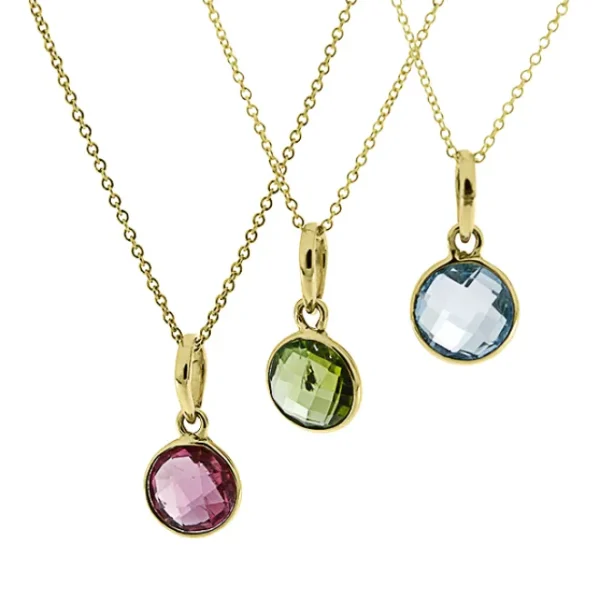 Triangel Anhänger Gold 585 Peridot 6 mm fac