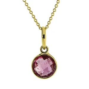 Triangel Anhänger Gold 585 pinkTurmalin 6 mm fac