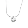Triangel Anhänger si weißerTopas 7 mm inkl. Kette