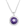 Triangel Anhänger Silber Crease Blossom Amethyst 8 mm rund fac