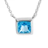 Triangel Anhänger Silber swiss blue Topas 6x6 mm fac