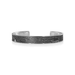 Triangel Armreif one world Silber oxdiert Damengröße