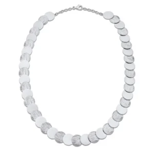 Triangel Collier Strandcore Silber Plättchen 15 mm