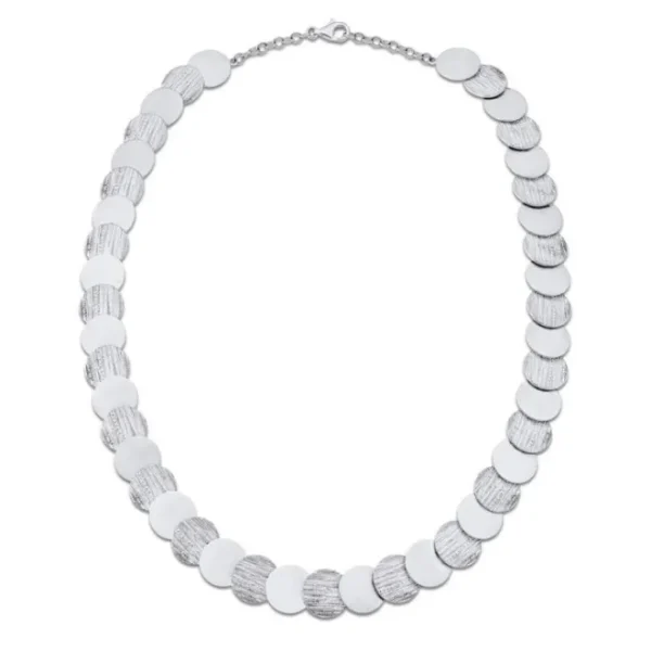 Triangel Collier Strandcore Silber Plättchen 15 mm