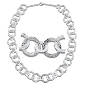 Triangel Collier Strandcores Silber hell