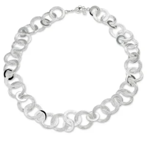 Triangel Collier Strandcores Silber hell