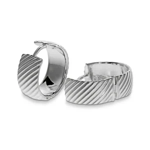 Triangel Creole Silber 7 x 17 mm Waves