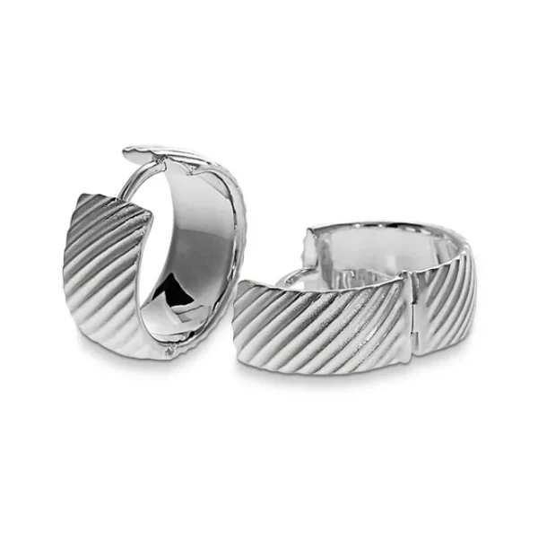 Triangel Creole Silber 7 x 17 mm Waves