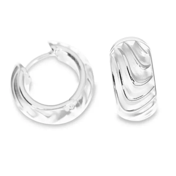 Triangel Creole Waves Silber hell