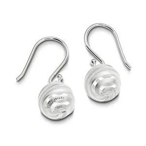Triangel Ohrhänger Silber matt Escher Kugel 12 mm