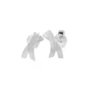 Triangel Ohrstecker Silber matt