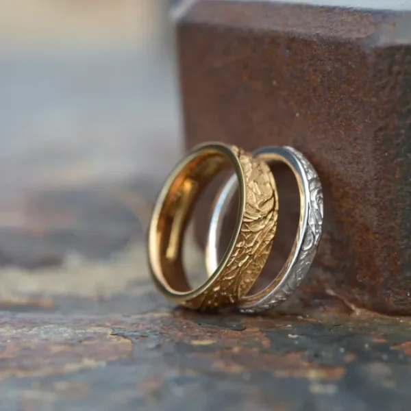 Triangel Partner Ring Silber Strandcores 3 mm breit