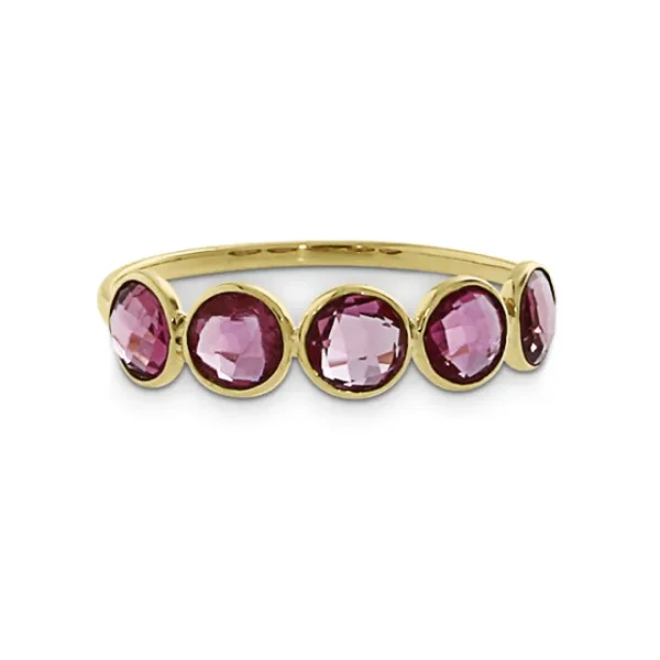 Triangel Ring Gold 585 Pink Turmalin 4mm fac