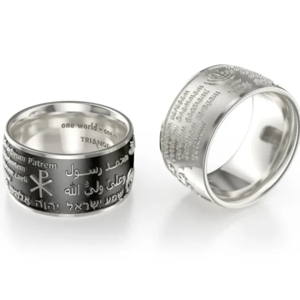 Triangel Ring one world Silber hell