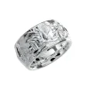 Triangel Ring Silber hell Leaves 12 mmm