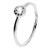 Triangel Ring Silber rhodiniert weißer Topas
