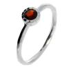 Triangel Ring Silber-rhod. Granat