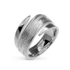 Triangel Ring Strandcores double-cut Silber hell