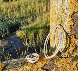 Triangel Ring Strandcores 5-fach Silber hell