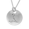 Triangel Sternbild Silber Fische Diamant 0,02ct TWSi