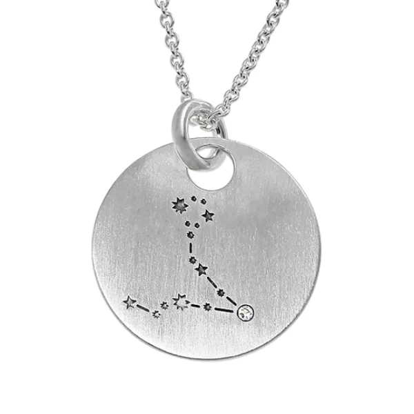 Triangel Sternbild Silber Fische Diamant 0,02ct TWSi