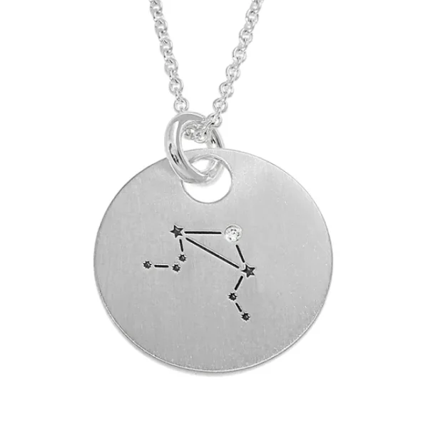 Triangel Sternbild Silber Waage Diamant 0,02ct TWSi