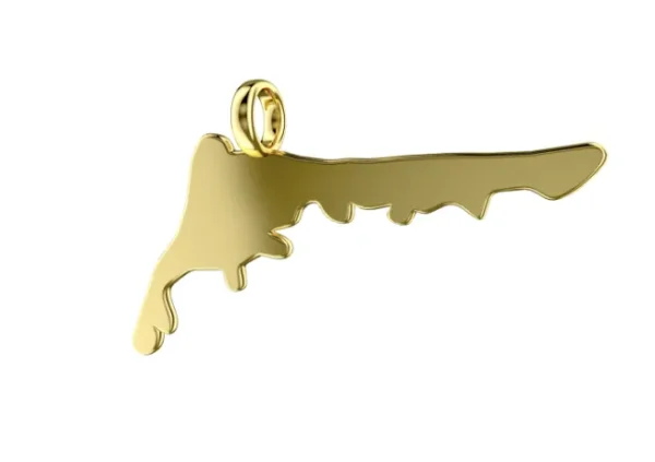 Triangel Zingst Anhänger Insel groß 585er Gelbgold